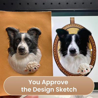 Hand-Carved Leather Pet Keepsake